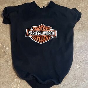 Harley-Davidson Dog Shirt Size Large Black and Orange Tee